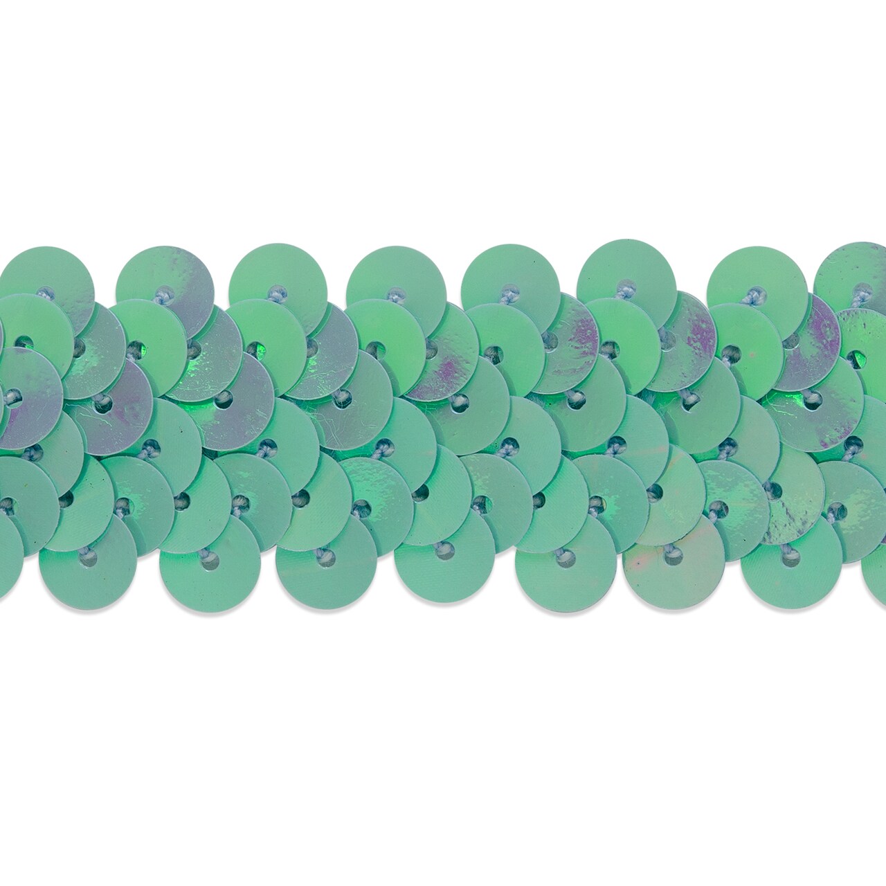 5 yards of 2 Row 7/8" Metallic Stretch Sequin Trim | 5 yard cut